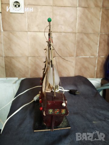 стара настолна лампа-кораб, снимка 2 - Настолни лампи - 30165428