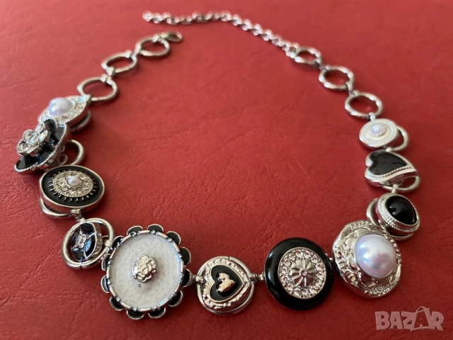 Чокър колие метално с орнаменти дължина - 32+10, снимка 8 - Колиета, медальони, синджири - 50713173