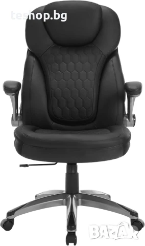 Ергономичен офис стол WOLTU, стол с висока облегалка и подлакътници с функция люлеене, снимка 4 - Столове - 51380094