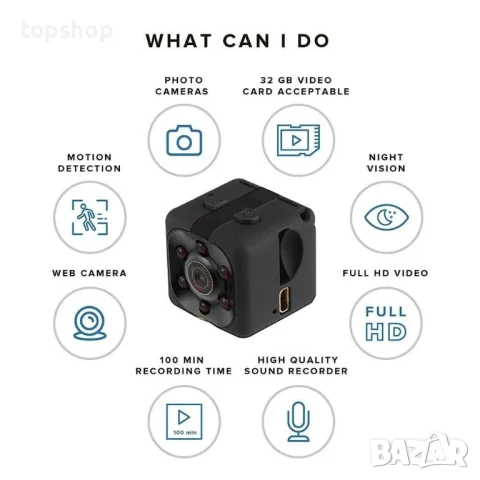 НОВО! WiFi Мини шпионска камера кубче - скрита камера, снимка 14 - Комплекти за видеонаблюдение - 50554950