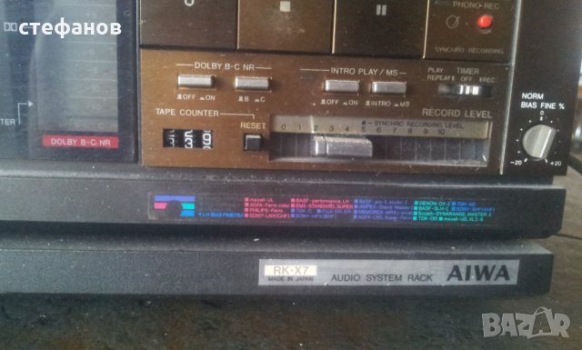 Музикална система грамофон AIWA LX-70, усилвател AIWA MX-70, тунер AIWA TX-70,дек AIWA FX-70, снимка 5 - Аудиосистеми - 33907039