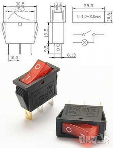 Превключватели ON-OFF 16A/250V или 20A/125V, снимка 8 - Друга електроника - 34179511