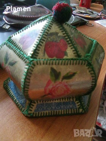 Стара шестоъгълна кутия за бижута със снимка на Емил Димитров, снимка 4 - Антикварни и старинни предмети - 36620400
