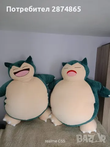 голям плюшен покемон снорлакс / snorlax plushie or beanbag (pokemon), снимка 4 - Плюшени играчки - 49700154