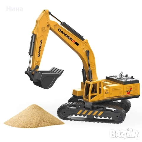 Метален, верижен детски багер, снимка 4 - Коли, камиони, мотори, писти - 52874037