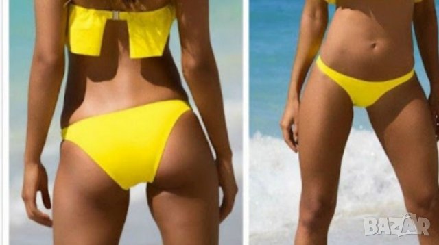 Жълт бански монокини