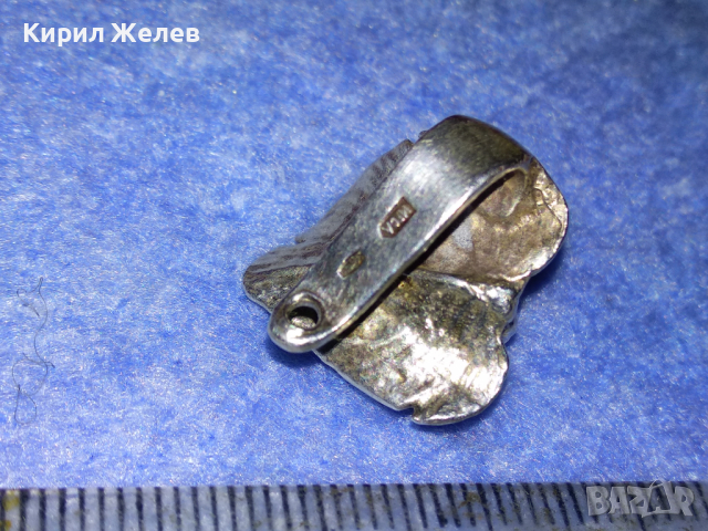 СТАР ФЛОРАЛЕН РУСКИ СРЕБЪРЕН ПЕНДАНТ СРЕБРО 925 РЕБРО БИЖУ ВИСУЛКА с 2 МАРКИРОВКИ РЪЧНА РАБОТА 43225, снимка 9 - Антикварни и старинни предмети - 44664204