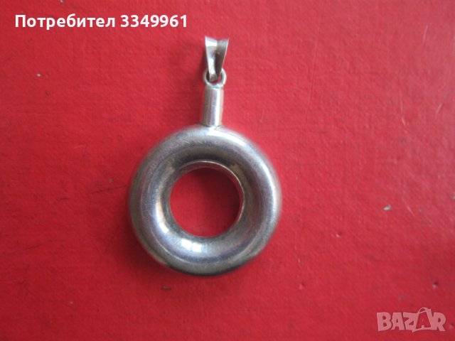 Сребърен медальон висулка 925, снимка 3 - Колиета, медальони, синджири - 36611809