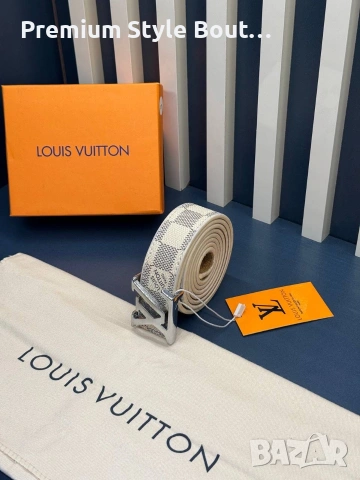 Колани Louis Vuitton от естествена кожа в кутия 3см, снимка 4 - Колани - 53933837