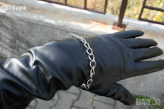 50 см дълги кожени ръкавици , снимка 4 - Ръкавици - 30770623