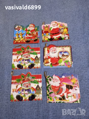 Лот от шест коледни картички 