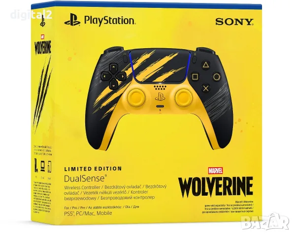 Безжичен контролер DualSense - Marvel’s Wolverine Battle Yellow Limited Edition, снимка 7 - Аксесоари - 56096516