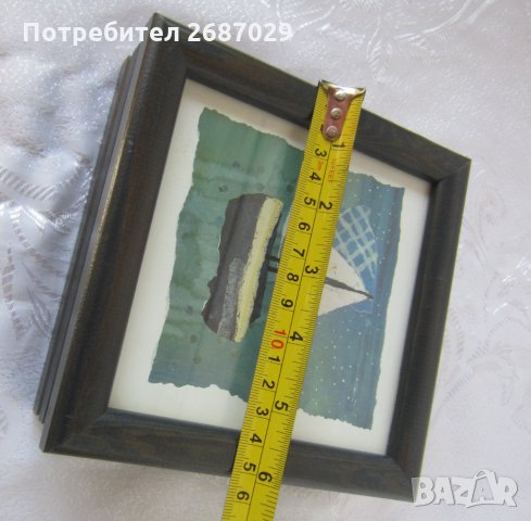 4 бр картини Морски пейзаж, кораб лодка, снимка 3 - Декорация за дома - 31103720