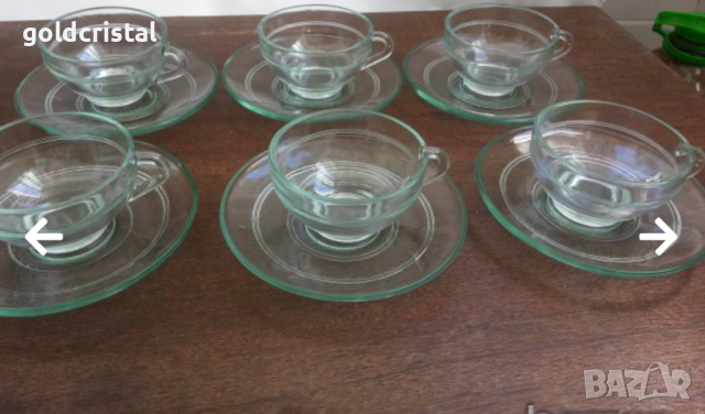 Ретро  чаши закалено стъкло Белотерм Варна , снимка 4 - Антикварни и старинни предмети - 17535523