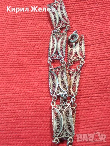 СТАРИННА ФИЛИГРАННА СРЕБЪРНА ГРИВНА ВИСОКА ПРОБА СРЕБРО ФИНА РЪЧНА МАЙСТОРСКА РЕТРО ИЗРАБОТКА 47941, снимка 11 - Антикварни и старинни предмети - 48476590