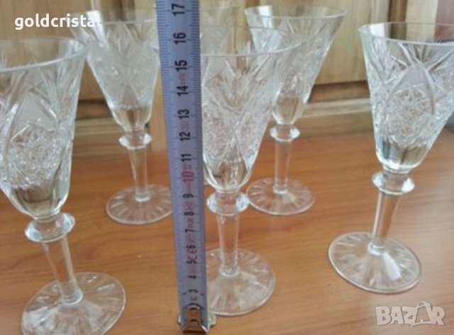 Кристални чаши за вино и ракия уиски вода 