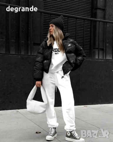 ЛИКВИДАЦИЯ NIKE – Дамски спортен комплект 3 части Стил, комфорт и защита от студа