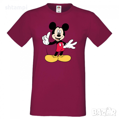 Мъжка тениска Mickey Mouse 9 Подарък,Изненада,Рожден ден, снимка 3 - Тениски - 36576534