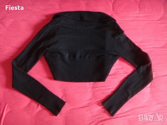 Къса черна жилетка Amisu, снимка 5 - Жилетки - 31104135