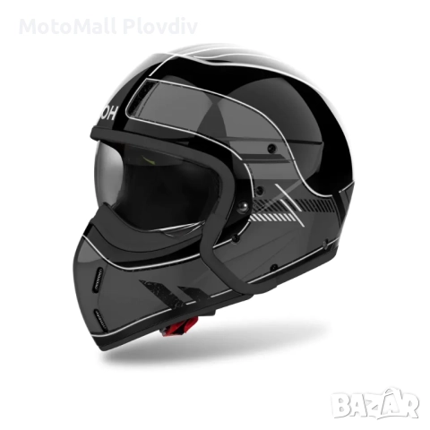 Каска Airoh J110 Raster Dark Grey Gloss, снимка 3 - Аксесоари и консумативи - 51784035