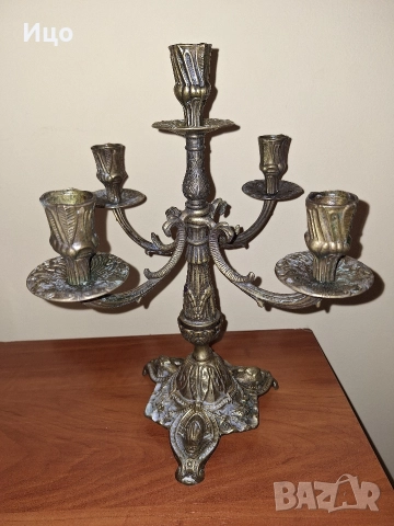 Свещник месинг, снимка 4 - Декорация за дома - 49900078