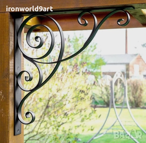 Конзоли , рафтодържачи стойки и ъгли за рафтове , етажерки,мивки,фенери,саксииот ковано желязо