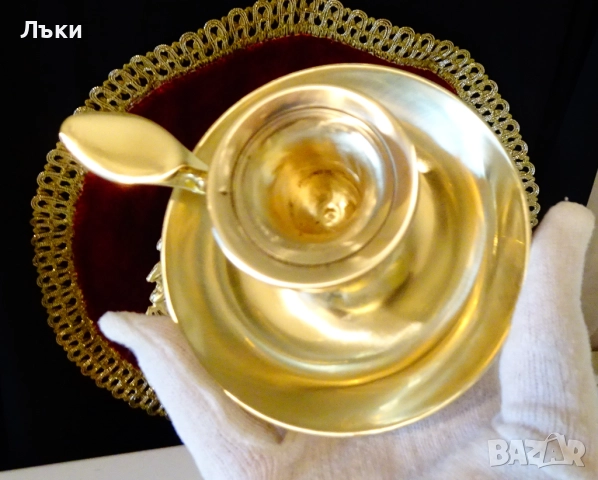 Викториански бронзов свещник с дръжка. , снимка 4 - Антикварни и старинни предмети - 52860441