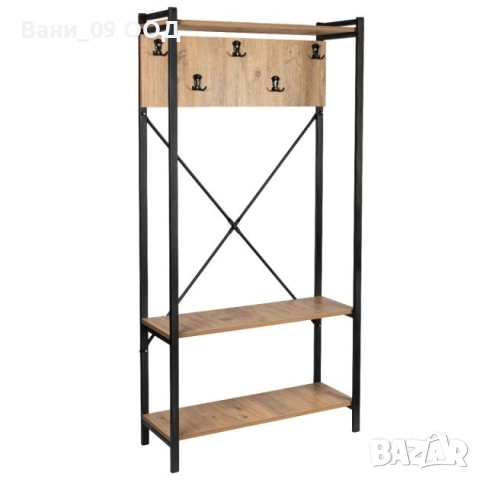 Закачалка с етажерки в индустриален стил 