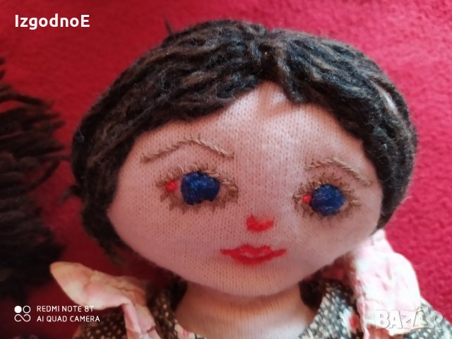 Стари меки ръчно изработени кукли момче и момичр, снимка 7 - Колекции - 29699307