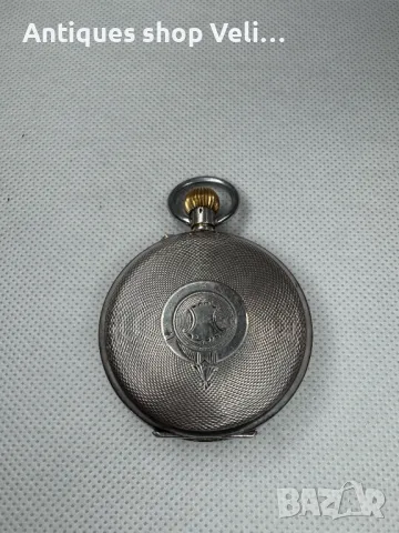 ‼УНИКАТ‼ Сребърен швейцарски  8 дневен джобен часовник HEBDOMAS №6925 , снимка 4 - Антикварни и старинни предмети - 50390099