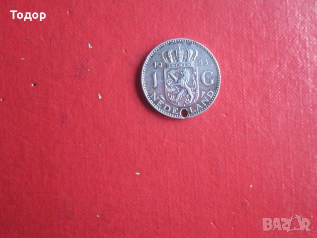 Сребърна монета 1 гулден 1955, снимка 2 - Нумизматика и бонистика - 35194317