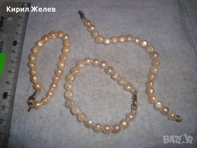 Три СТАРИ БЕЛ ЕПОК СТИЛ ПЕРЛЕНИ ГРИВНИ - ЕСТЕСТВЕНИ ПЕРЛИ 24647