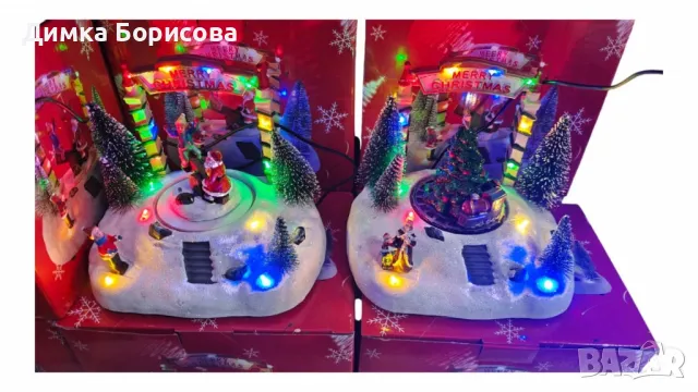 Магическа Коледна въртяща декорация със светлини, снимка 4 - Други - 47540580