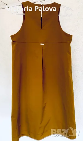 Оригинална луксозна маркова рокля 'S Max Mara - цвят горчица (Размер S/M), снимка 4 - Рокли - 55999270