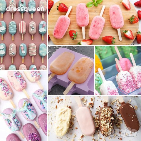 3791 Силиконова форма за сладолед 3бр., снимка 5 - Форми - 38919697