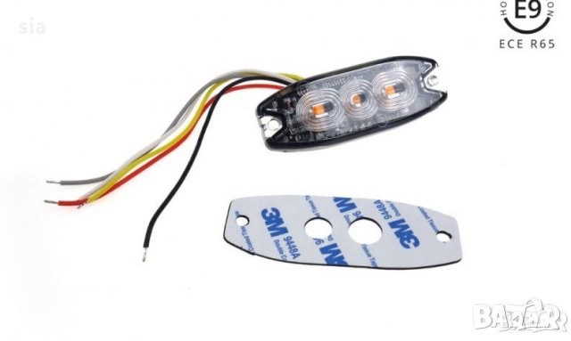  Блиц , 3Х3 LED, Предупредителни мигащи светлини, Универсални, 12V-24V, Аварийни маяци