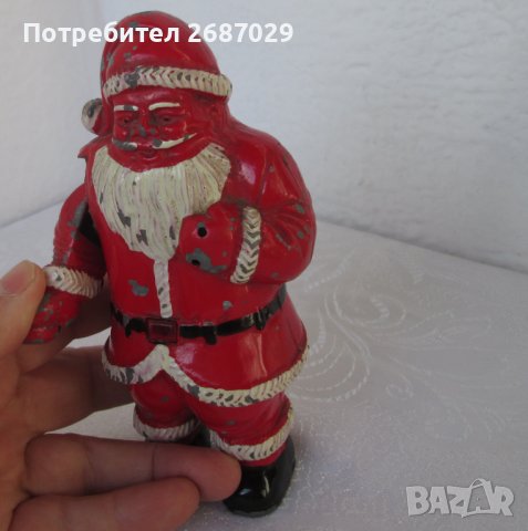 дядо Мраз запалка, дядо Коледа, фигура статуетка антика, снимка 4 - Статуетки - 38976582