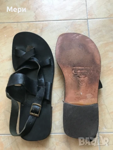 Мъжки кожени сандали, ръчна изработка, снимка 2 - Мъжки сандали - 51113940