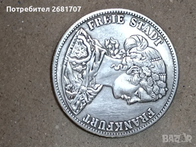 монета 2 талер 1866 г., снимка 2 - Нумизматика и бонистика - 50170174