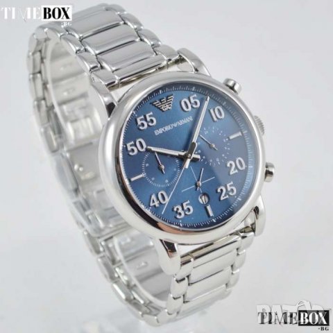 EMPORIO ARMANI AR11132 Luigi Chronograph Blue. Нов мъжки часовник, снимка 3 - Мъжки - 30517337