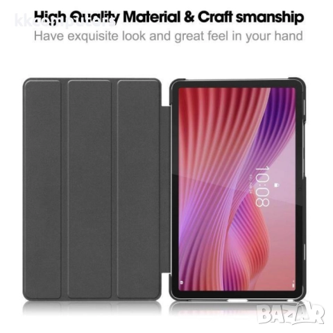 Калъф за таблет Lenovo Tab One TB-305FU / Tab K9, 3-но сгъваем дизайн и Протектор, кожен - 6 цвята, снимка 9 - Калъфи, кейсове - 51995172
