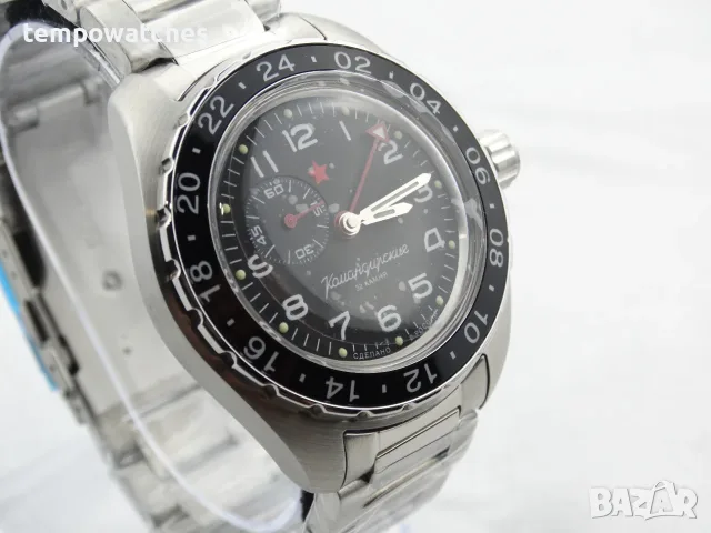 ВОСТОК КОМАНДИРСКИЕ АВТОМАТИЧЕН-GMT ref: 02019А, снимка 6 - Мъжки - 41667266