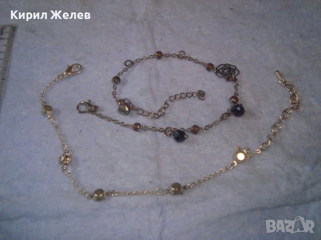 ДВЕ НЕЖНИ ФЛОРАЛНИ ФИНИ АРТ ГРИВНИЧКИ с КРИСТАЛЧЕТА 6261, снимка 3 - Гривни - 37076358