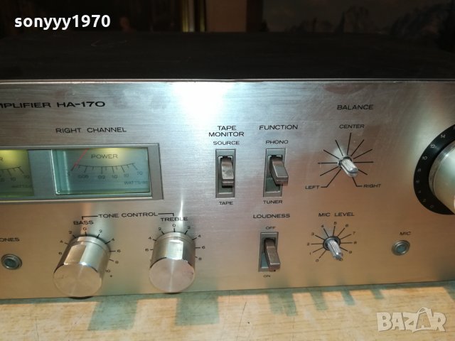 поръчан-HITACHI HA-170 RETRO AMPLIFIER-MADE IN JAPAN, снимка 7 - Ресийвъри, усилватели, смесителни пултове - 30158879