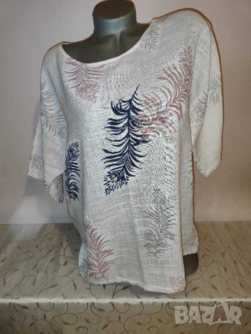 Дамска блуза р-р Л/ХЛ, 100 % памук, нова, снимка 1 - Тениски - 42798672