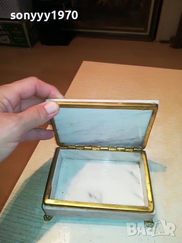 МРАМОРНА КУТИЯ С ОБКОВ 1101231100, снимка 5 - Антикварни и старинни предмети - 39263979