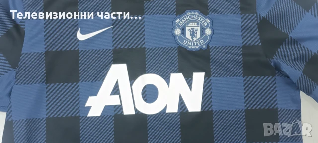 Футболна тениска фланелка Manchester United 2013/2014 away jersey shirt Nike 532838-411 size XL , снимка 5 - Спортни дрехи, екипи - 51392291