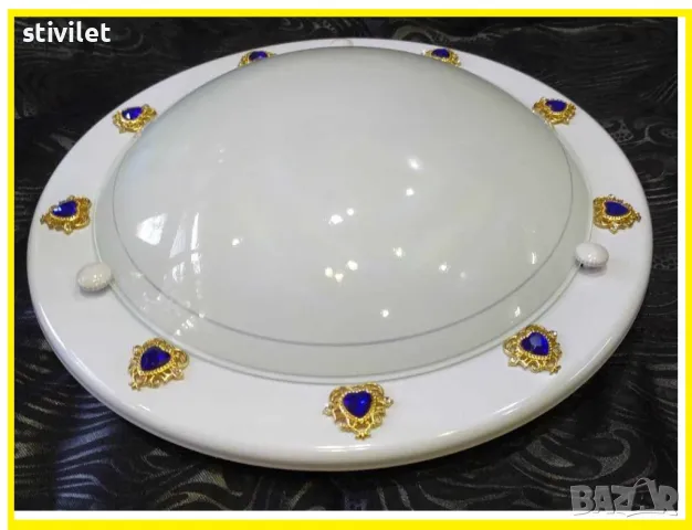 ПЛАФОН СЪРЦЕ СИНЯ КАПКА  - НОВО- 3D ЕФЕКТ., снимка 2 - Лампи за таван - 47360406