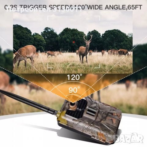 20MP Нови Фотокапани Suntek HC-900M Ip66 ловна камера 20MP 1080P 120 градуса до 25 метра, снимка 12 - Ловно оръжие - 34927029
