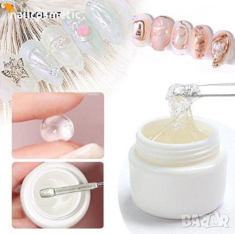 НОВО! 3D Uv&Led безцветен пластелин за моделиране, снимка 2 - Продукти за маникюр - 32101510